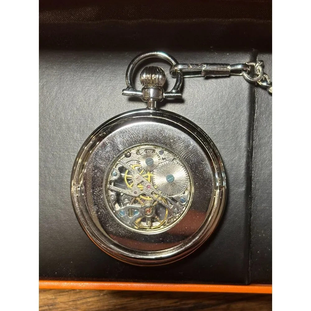 Stührling Original Vintage Skeleton Pocket Watch (Model 6053)